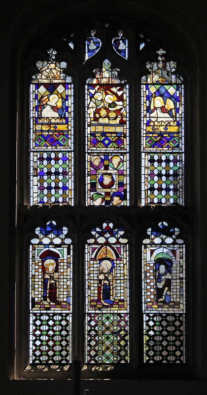 15th century stained glass window in the south chancel east of St Martin's Church, Stamford, Lincolnshire.