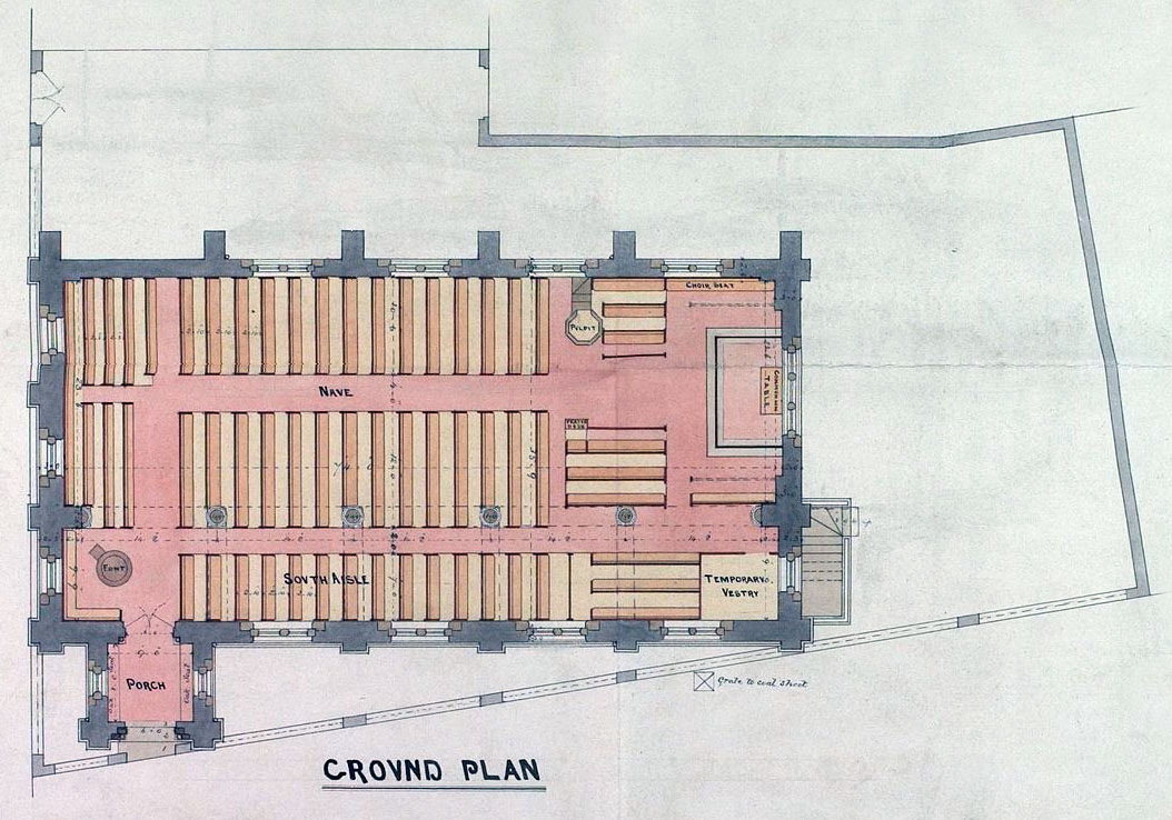St James Church Hartlepool Architects Plan 1870