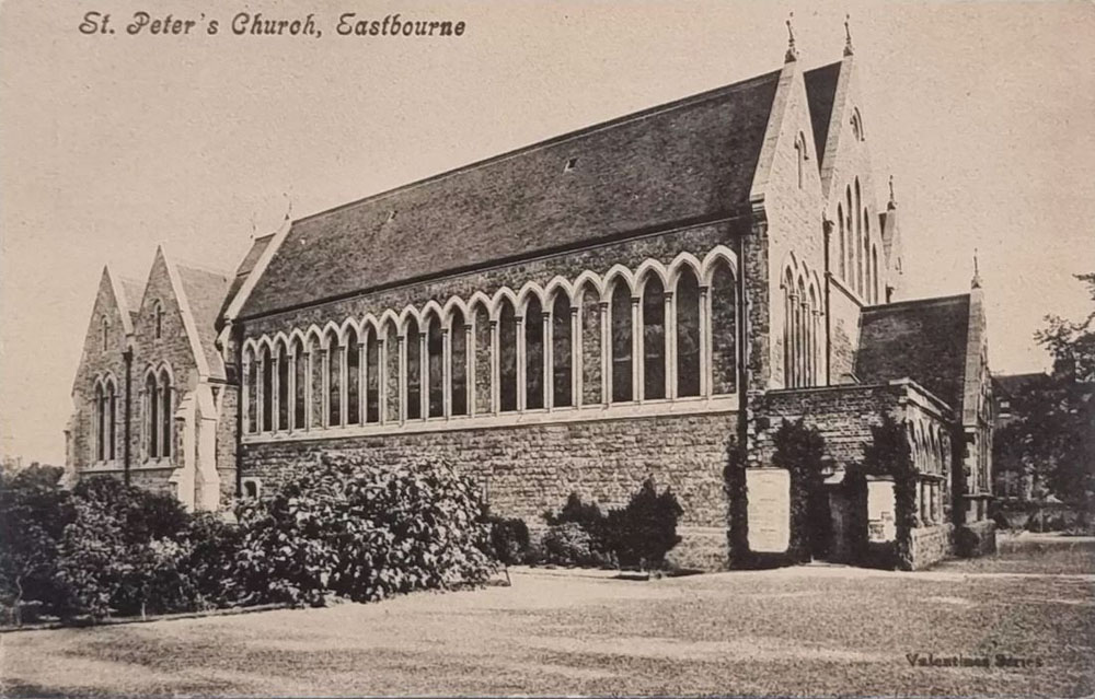 St Peter's Church, Eastbourne. Demolished in 1971