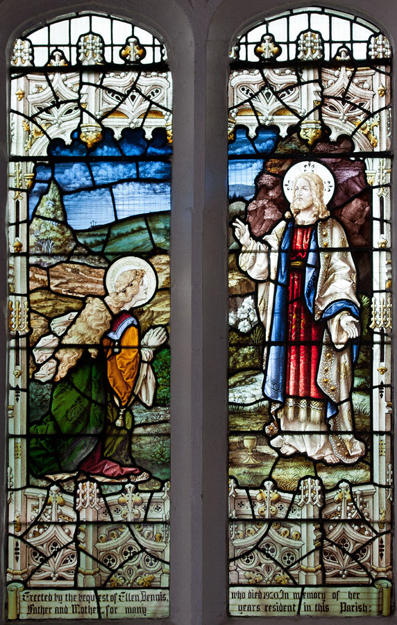 Prittlewell St Mary. Stained glass by Percy Bacon. East window